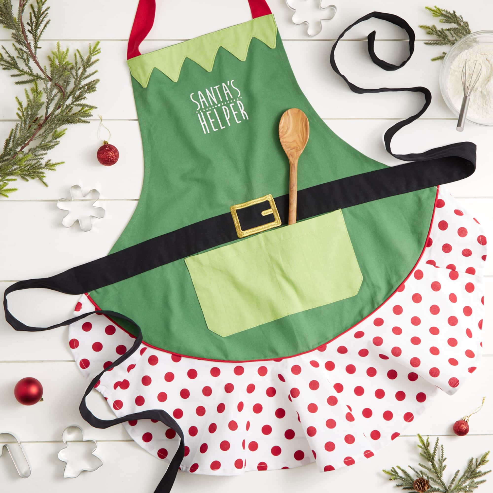 DII® Santa's Helper Ruffle Apron